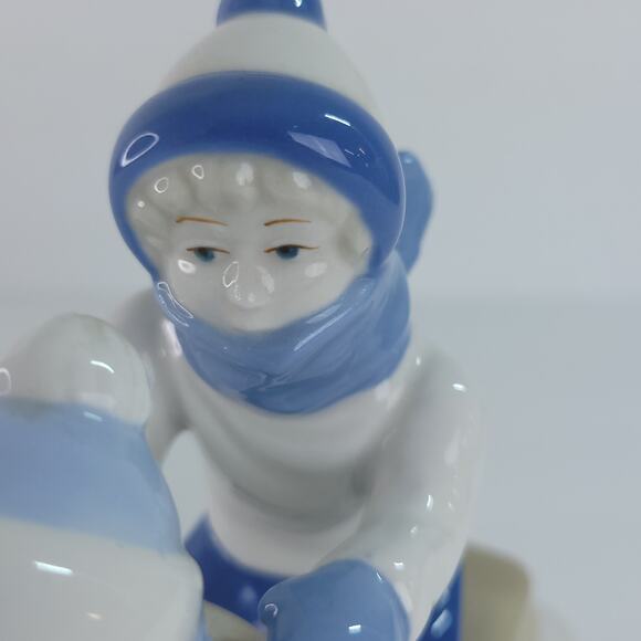Paul Sebastian Porcelana De Cuernavaca Porcelain Children on Sled Figurine VTG - Picture 8 of 11